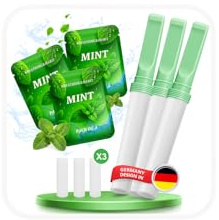 S2.0 3 Flavoured Air Inhaler with 9Pcs Mint-Flavoured Filters Anxiety Relief Habit Replacing Breathing Stick