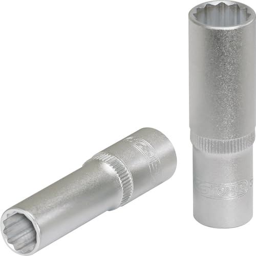 KS Tools 917.3974 3/8 Douille 12 pans, longue, 14 mm | Douille longue 12 pans 3/8’’, 14 mm, chrome vanadium, résistant