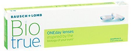 Bausch + Lomb Biotrue ONEday Tageslinsen, sphärische Kontaktlinsen, weich, 5 Stück/BC 8.6 mm/DIA 14.2 mm / -1.50 Dioptrien