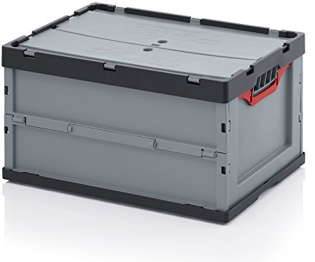 Auer Packaging Profi-Faltbox 60 x 40 x 32 mit Deckel - Klappbox Eurobox Transportbox Aufbewahrungsbox 60x40x32