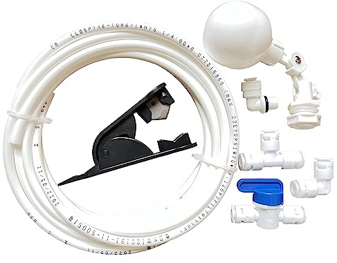 6,35 mm (1/4 Zoll) Schnellanschluss-Wasserreiniger-Rohrverschraubungen, RO-Umkehrosmoseanlage, Aquarium-Wasserreiniger, Auto-Wasserfüller-Controller, Auto-Top-Off-System (weiß, 6 Stück)