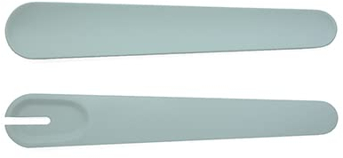 Chic.Mic bioloco plant deluxe Salatbesteck in der Farbe powder blue, aus PLA Kunststoff, spülmaschinengeeignet, 27 x 5 cm, BPDT802