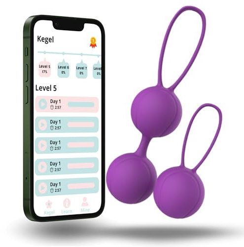GRANTY Palline di Kegel - 2 PCS Palline Kegel Donne per Rafforzare il Pavimento Pelvico - NUOVO DESIGN Palline Vaginali - Geisha Balls - Palline di Kegel Amazon