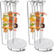 Lot de 5 brochettes à brochettes verticales en acier inoxydable pour brochettes de barbecue avec support à brochettes réutilisables pour griller, viande, barbecue