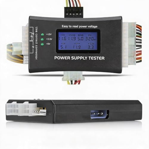 Netzteil Tester für PC, LCD Computer PC Power Supply Tester für ATX/ITX/BTX/TFX, digitaler LCD-Bildschirm, Computer Tool