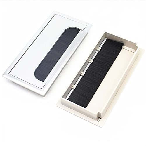 Pasacables 2 unids/Paquete 16x8cm Mesa de plástico rectángulo Cable Ojal Alambre Cubierta