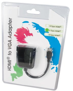 MAPLIN HDMI Adapter Converter Mini Male to VGA female for Windows XP/Vista/7/8