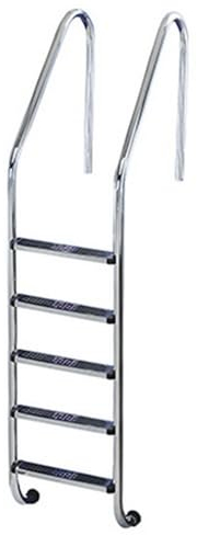 Poolleiter Edelstahl WEIT 180 cm I 5-stufig I V2A Leiter Pool Treppe
