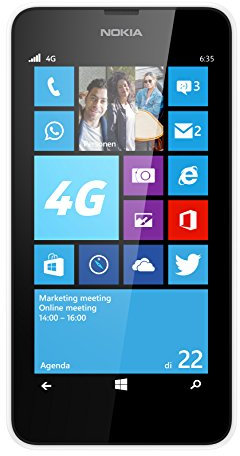Nokia Lumia 635 4.5-inch SIM-Free Smartphone - White (Windows)
