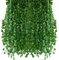 Homvik Plantas Hiedras Enredaderas Artificiales 24Pcsx2.4m Plantas Colgantes Artificiales Guirnalda para Decoración Exterior Boda Hogar Seto Jardín Escalera Ventana Balcón Valla Mesa Fiesta Interior