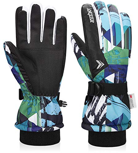 coskefy Handschuhe Kinder Winter Skihandschuhe Junge Mädchen Wasserdicht Fleece Fahrradhandschuhe Kinder Sport Winddicht 3-15 Jahre Laufhandschuhe für Klttern Snowboard Skifahren Radfahren Wandern