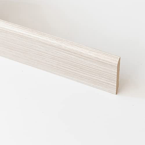 10PZ BATTISCOPA 70X10 MM MDF 240 CM ROVERE SBIANCATO