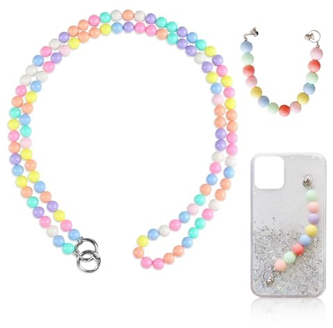 2 Pièces Chaine Telephone Portable Bijoux de Telephone Dragonne Telephone Portable Cordon Telephone Laniere Telephone Portable Collier Telephone Portable Pour les Téléphones Portables,les Sacs