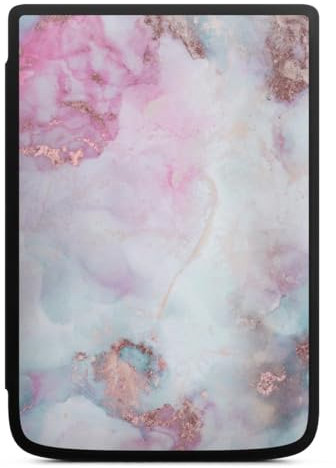 DeinDesign Coque pour liseuse Compatible avec Vivlio Touch HD Plus Etui pour liseuse Protection pour liseuse Marbre Paillettes Look Liquide