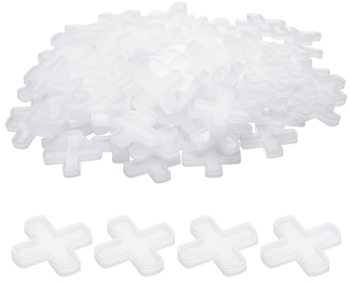 sourcing map Fliesen-Abstandshalter, 8 mm, Hartplastik, Kreuzfliesen, Nivellierer, Abstandshalter, Installation, Keramik, Abstandshalter für Wand, Boden, 200 Stück