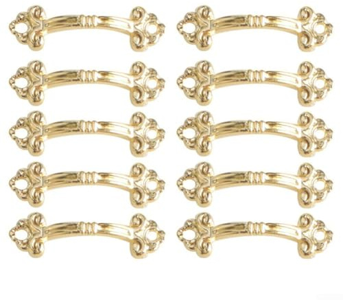 Entgoinggo Schrankgriffe im Vintage-Stil, 10 Stück, für Vintage-Holzkisten, Schmuckschatullen, Weinkisten, Werkzeugkisten, Schränke, Schränke (Gold)