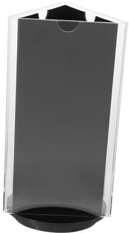 Drehbarer Acryl Menü Displayständer mit Stabiler Basis | 360° Rotierbar, für Restaurant und Hoteltische, Schildständer Display für Speisekarte und Papierschildhalter