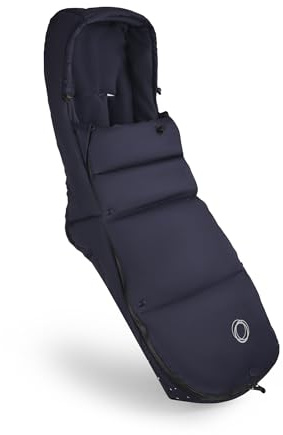 Bugaboo Thermolite Performance Footmuff for Stroller or Pushchair, for Toddlers, with Removable Insert, Adjustable, Shoe Shield, Waterproof Zippers, Warm Cosy Toes in Deep Indigo