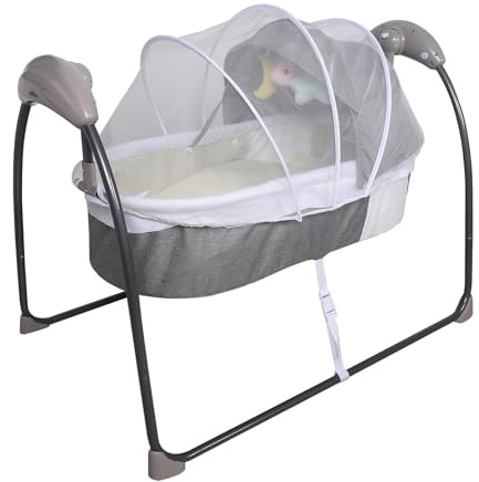 Virellio Elektrische Babywiege mit Schaukelfunktion tragbares Schaukelbett für Babys zum Einsatz zu Hause und auf Reisen