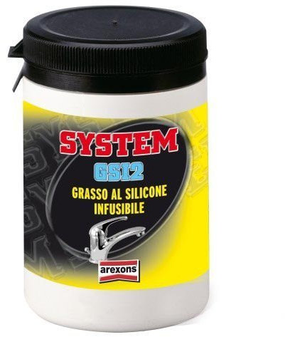 Grasso siliconico infusibile Professionale Arexons Modello GS12 in conf. da 1 litro, lubrificante per guarnizioni di gomma, interruttori ed anelli di tenuta toroidali di gomma e plastica