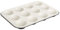 Dr. Oetker Stampo per muffin da 12 pezzi, Ø 5 cm, in lamiera d'acciaio, teglia da forno con rivestimento antiaderente rinforzato in ceramica (colore: grigio-marrone/crema), quantità: 1 pezzo