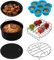 COSORI Air Fryer Accessories Set, Fit All of Brands 3.5 L, Pack of 6 Including Cake Pan/Pizza Pan/Metal Holder/Multi-Purpose Rack with Skewers/Silicone Mat/Egg Bites Mold with Lid