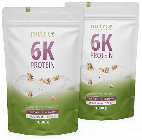 Nutri + Eiweißkomplex für Muskelaufbau Cookie Dough 2000 g - Proteinisolat Eiweißpulver mit Schokostreusel - Protein Pulver 2 kg - Aminosäuren & BCAA