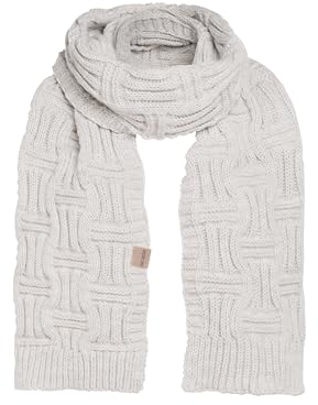 KNIT FACTORY - Bobby Schal - Grob Gestrickter Schal - Für Damen und Herren - Winter Strickschal mit Wolle - Hochwertige Qualität - Beige