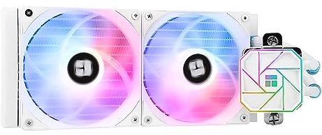 Thermalright Aqua Elite 240 White V3 Refroidisseur de processeur liquide, 240 rangées de refroidissement, 2 ventilateurs PWM 120 mm, roulement S-FDB, pour AMD/AM4/AM5, Intel