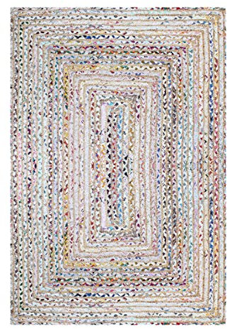 Rechteckiger Teppich, 60 x 90 cm, mehrfarbig, geflochtene Chindi-Baumwolle, Jute-Teppich, geometrischer Kelim-Teppich, für drinnen und draußen, Teppich, Flachgewebe, Teppiche für Schlafzimmer,