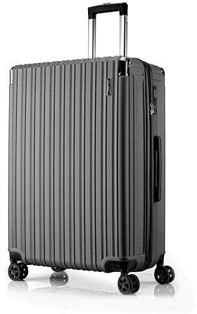 FLIEE Large Suitcase Hard Shell | Lightweight Suitcase | Aluminum Telescopic Handle | TSA 3 Digit Combination Lock | 4 Dual Spinner Wheels | Large 28 Hold Check in Luggage | (Grey, Large 28)