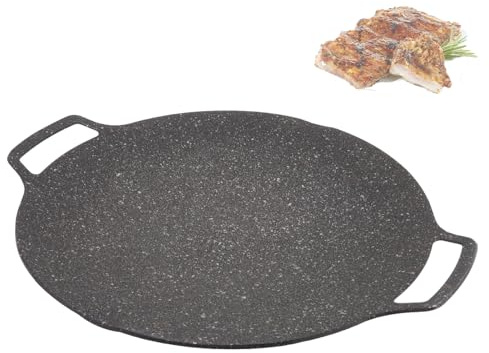 Plaque de Barbecue coréenne, poêle à frire circulaire antiadhésive, poêle à griller pour la maison, cuisinière extérieure, Type de gaz comales para tortillas 30cm (Type universel 30 cm)