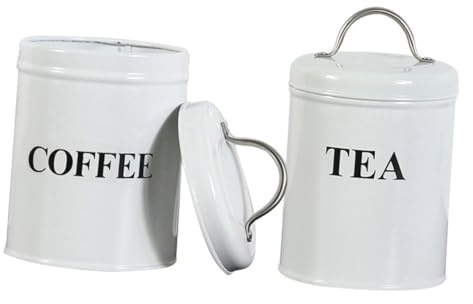 HOLIDYOYO 3piezas Latas De Café y Té Vintage De Metal Botes Herméticos Para Almacenar Café y Té Suelto Recipientes Portátiles Para Cocina