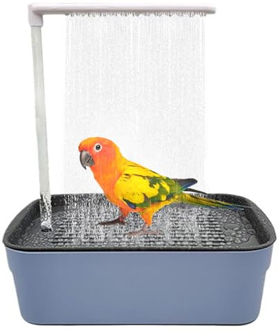 HUIKUANGEU Vasca da Bagno per Uccelli,Vasca da Bagno Automatica per Pappagalli,Vasca per Uccelli,Vasca da Bagno per Pappagalli,Automatico Uccello Vasca da Bagno,per Pappagallo