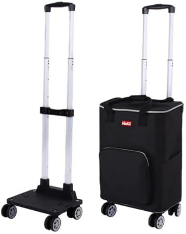 Chariot pliable avec roues, thermique et étanche | Chariot de courses à 4 roues de 40 l/30 kg | Design compact 2 en 1 - Chariot de courses ou réfrigérateur portable
