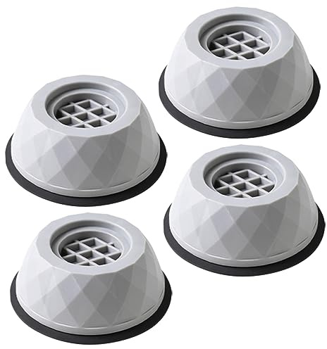 SOPOTUTU 4 pezzi Tappetini Antivibrazione Antiscivolo Asciugatrice e Frigorifero Rialzo per e Arredamento Facile Installazione e Assorbimento