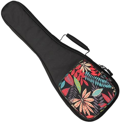Gatuida Ukulele Storage Bag with Padded Protection Lightweight Portable Carrying Case with Spacious Front Pocket and Double Shoulder Straps for Concert and Soprano Ukuleles