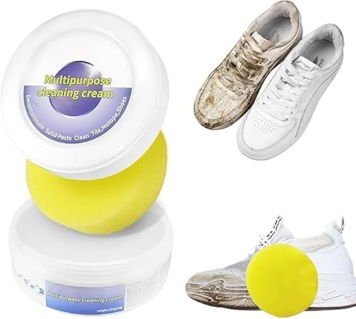 Crema Limpiadora de Zapatos Blancos, Limpiador de Zapatos Blanco Multifuncional Crema,Crema Limpiadora de Zapatos Blancos Fuerte, Limpiador de Zapatos para Todas Las Superficies,Gel Limpiador