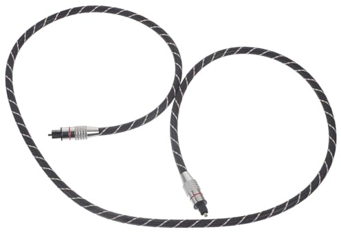 ANDRESLAD Channel Digital Optical Audio Cable Extension Cord for Tv Soundbar Amplifier Gaming Systems Zinc Alloy Fiber Optical Cord