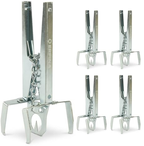 ERPINA® 5er Pack Wühlmaus Zangenfalle - robuste Falle mit Köderplatte & beidseitiger Fangmöglichkeit zur einfachen Anwendung, sichere Wühlmausbekämpfung im Garten langlebig, Wühlmauszange