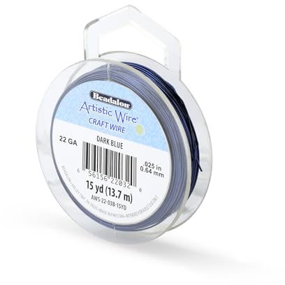 Beadalon 15-Yards Artistic 22-Gauge Wire, Dark Blue
