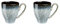 Denby - Halo Large Coffee Mug Set of 2-420ml Reactive Glaze Stoneware Ceramic Tea Mug Set - Dishwasher Safe, Microwave Safe - Black, Grey, White - Chip Resistant