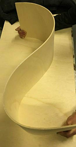 Radiancy Inc Flexible Bending Plywood, 5mm Thick, 600 X 300mm, Cross Grain, Raw