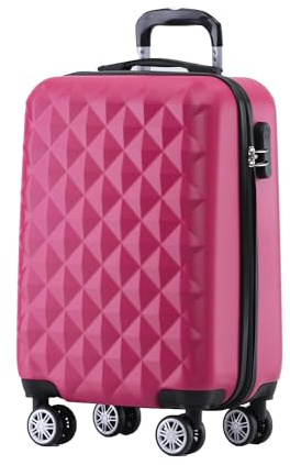 BEIBYE Zwillingsrollen 2066 Hartschale Trolley Koffer Reisekoffer Gepäck M-L-XL-Set (Peach, M)