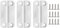 HQAPR Cooler Hinges (3) for Igloo, Plastic, White, Fits 25-165 Qt Rectangular-Shaped Coolers