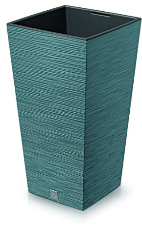 URBNLIVING XL Large Square Tall Modern Look Planter Flower Plant Pot Indoor Outdoor Garden Decor (Scandinavian Blue)