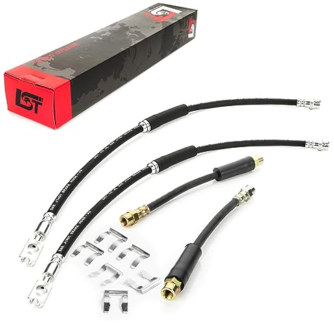 LST 4x Bremsschlauch Set vorne hinten + Halteklammer f Plus A3