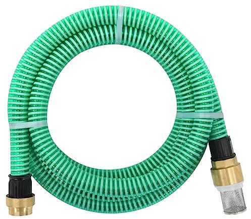 Saugschlauch mit Messinganschlüssen grün 2,8 cm 25 m PVC