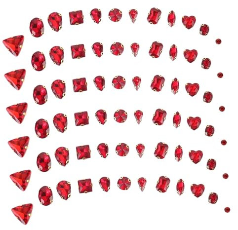 UTHCLO 130piezas Rhinestones Para Ropa Adornos Decorativos De Diseño Simple Accesorios De Costura Para Proyectos Para Vestidos Zapatos y Manualidades