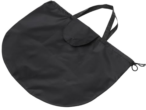 TOPPERFUN Sacca e Lavorazione Raffinata Nero Porta Casco Moto in Poliestere Grande Capacità Resistente All'usura Design Semplice per Protezione Casco e Oggetti